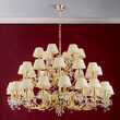 Candelabru cristal clasic alama Aur 24K 36xE14/40W, KristallDesign LU 2144/118+12+6 Gold Orion